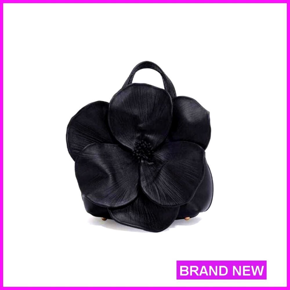 Floral PU Leather Clutch Evening Bag Crossbody Bucket Purse Elegant Party